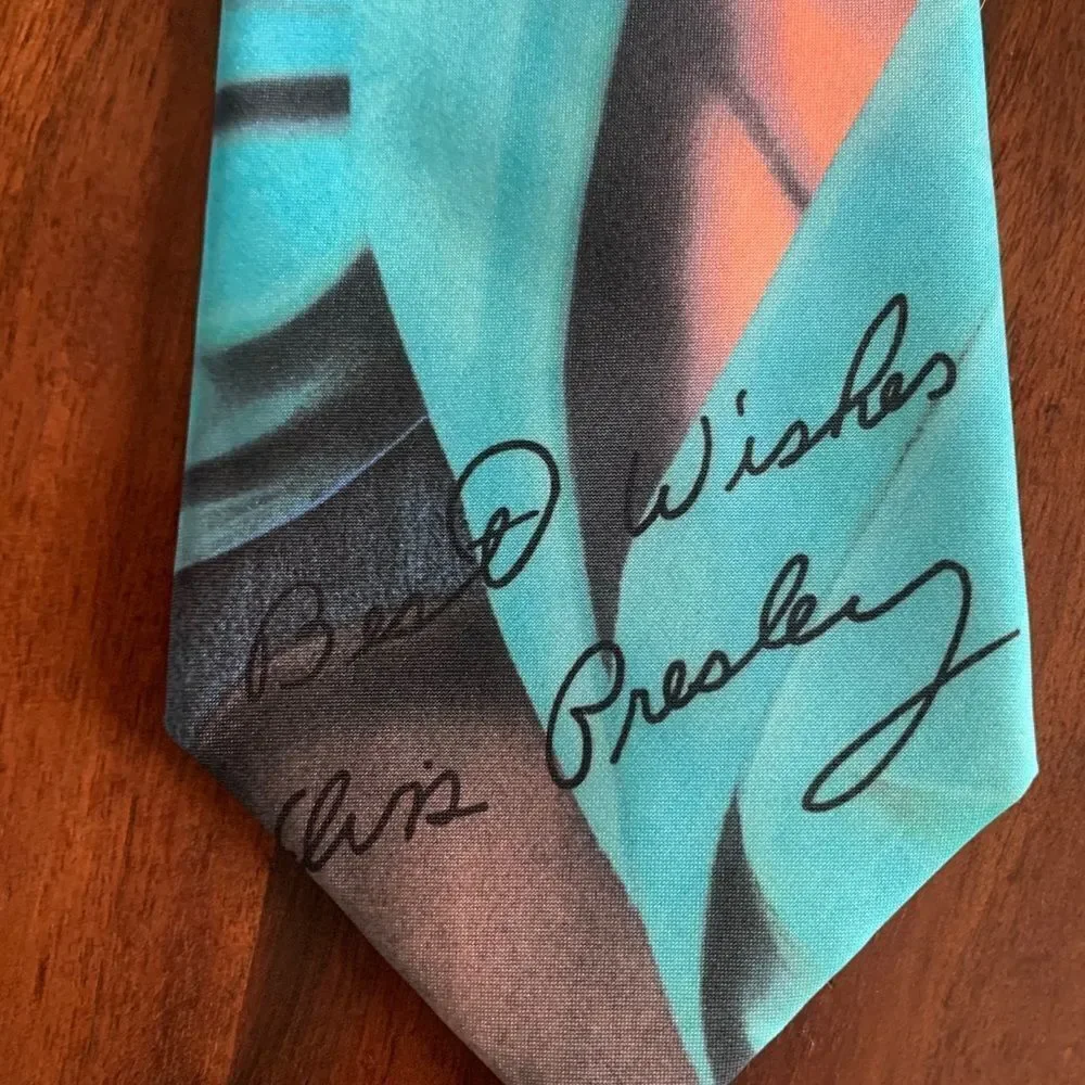 Ralph Marlin Elvis “Best Wishes” neck tie